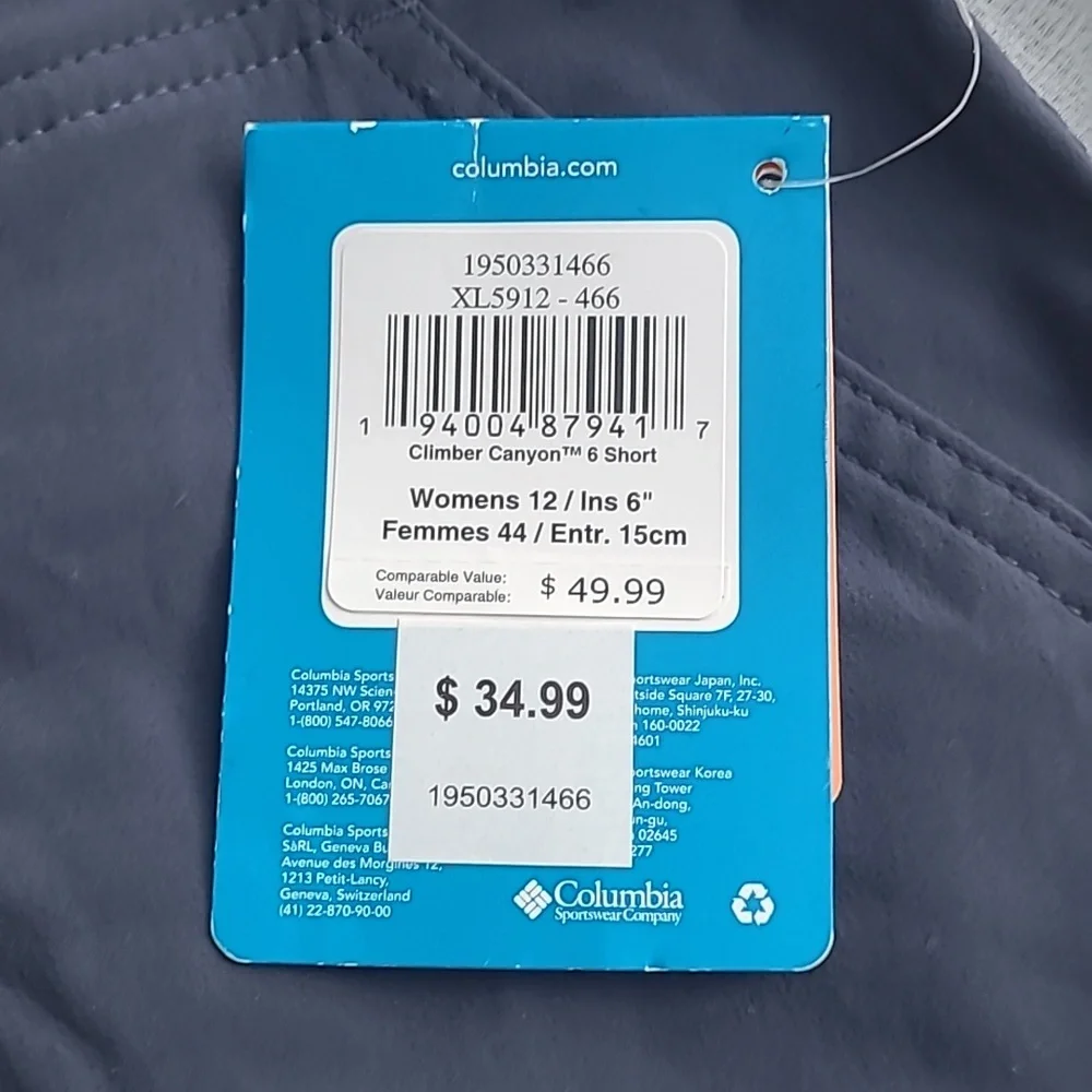 COPY - Columbia Omni Shade Shorts. Size12 - Picture 3 of 6